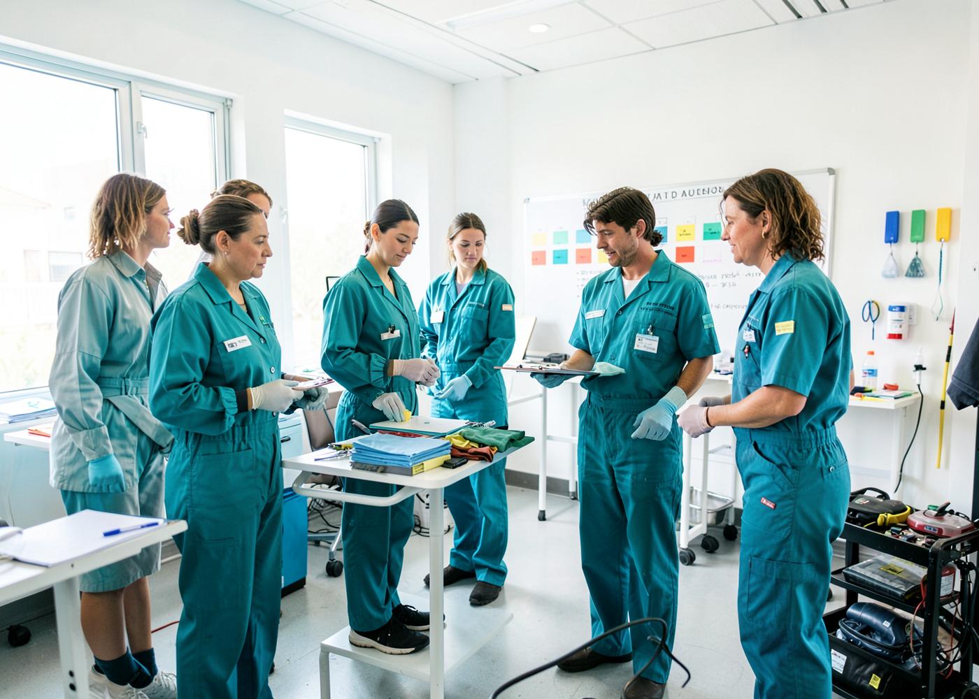 A practical training session for Belvedere cleaners